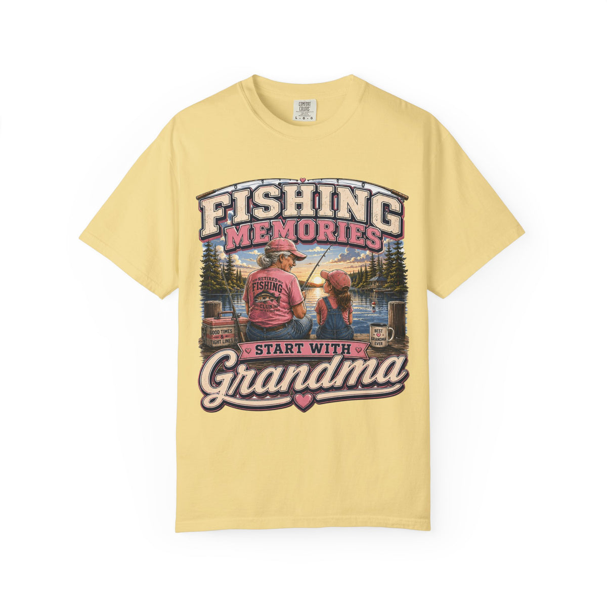Fishing Memories Start With Grandma Shirt | Grandma Fishing T-Shirt | Fishing Grandma Gift | Granddaughter Fishing Shirt