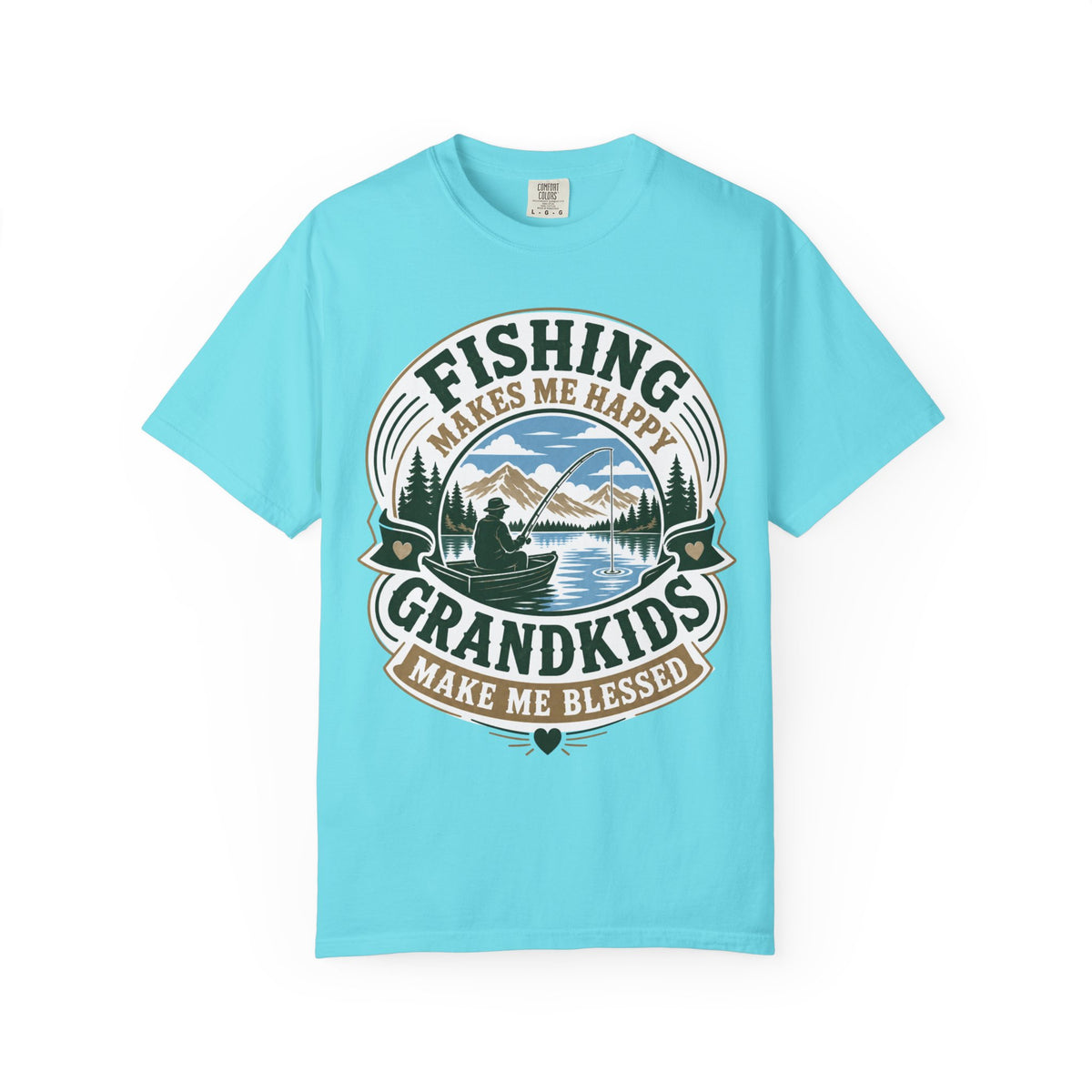 Fishing Grandma Shirt | Fishing Makes Me Happy Grandkids Make Me Blessed | Grandma Fishing Gift