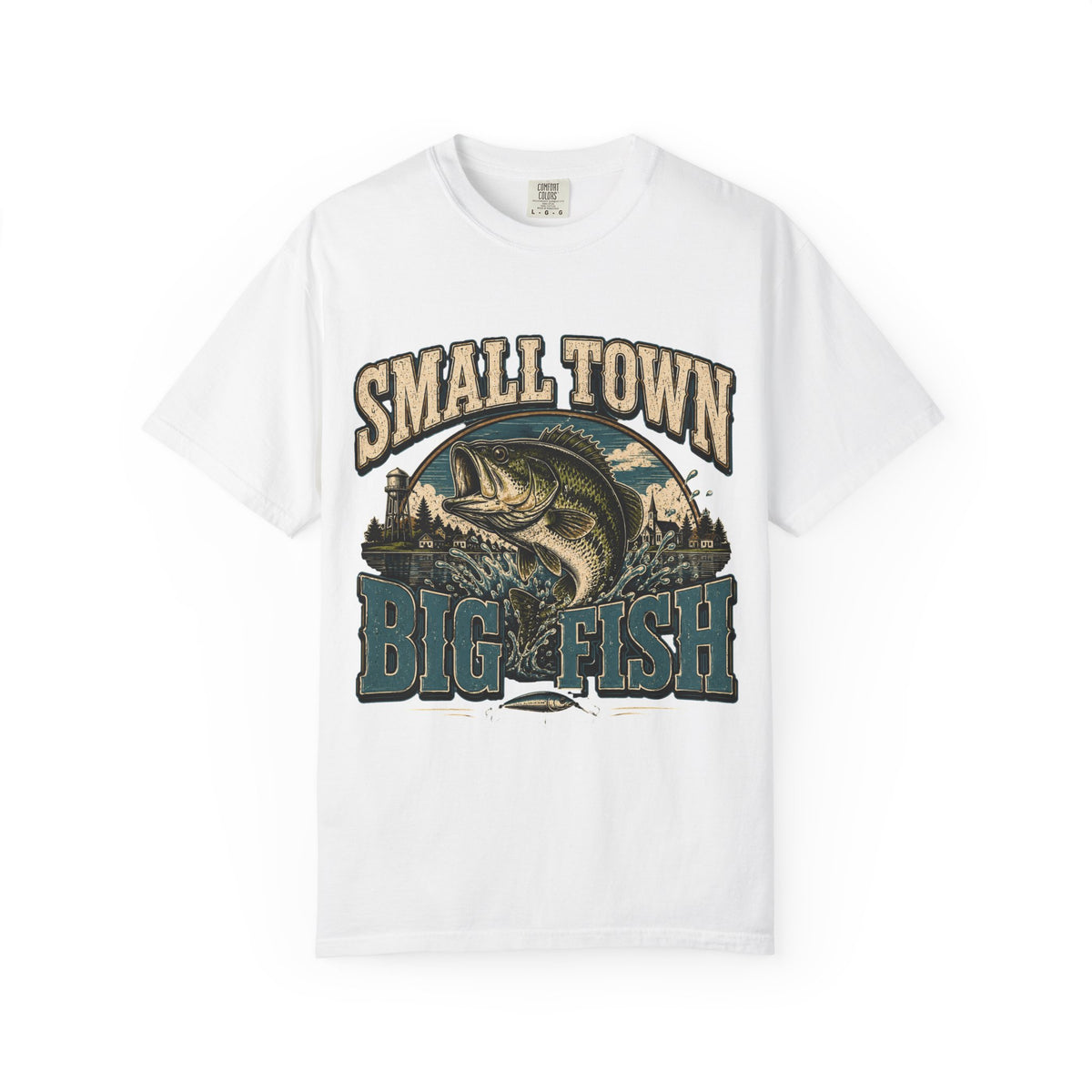 Small Town Big Fish Fishing T-Shirt – Vintage Bass Fishing Shirt for Men & Women
