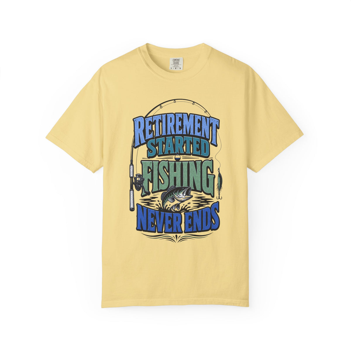 Retirement Started Fishing Never Ends T-Shirt – Funny Retired Fisherman Gift, Vintage Fishing Shirt