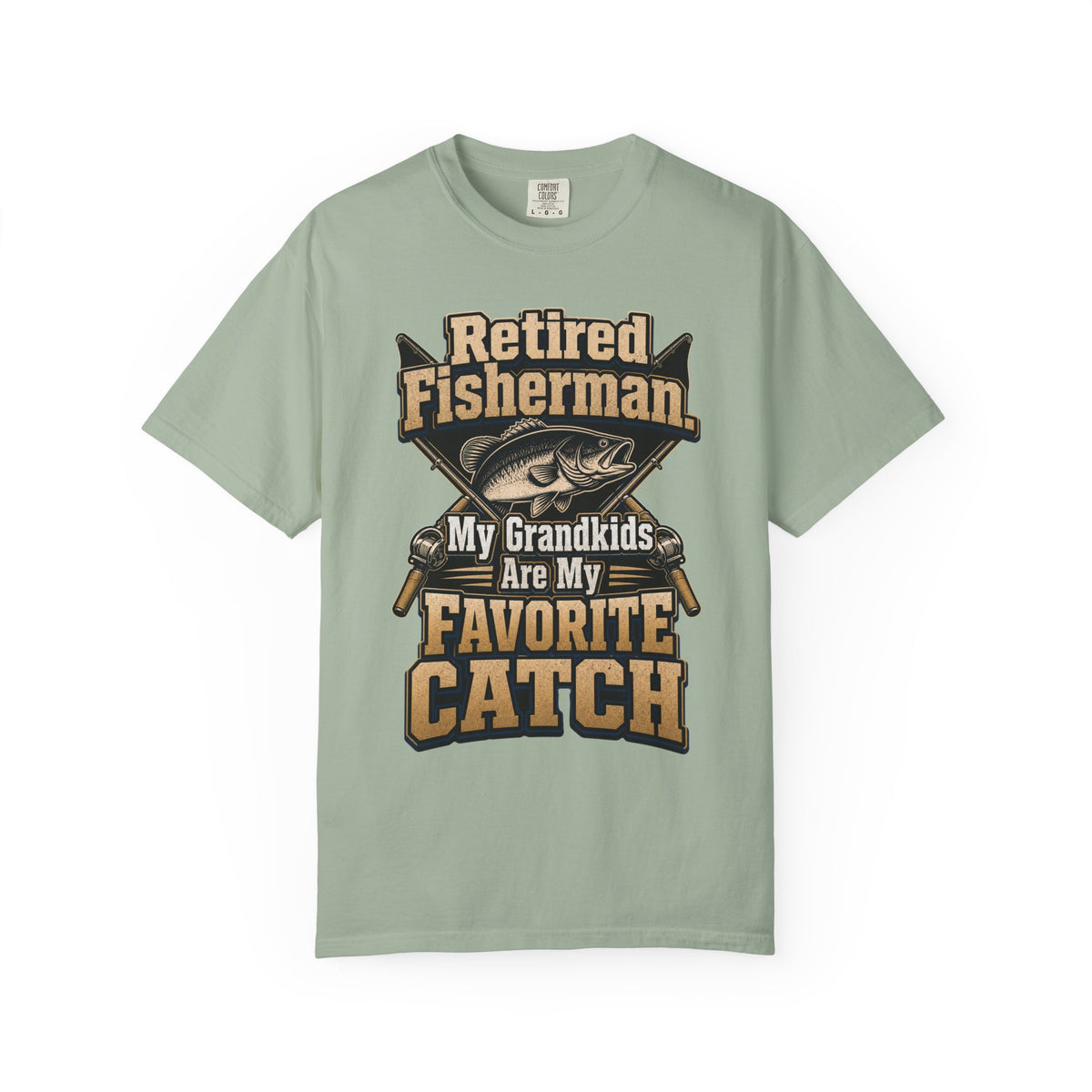 Retired Fisherman Grandpa Shirt – My Grandkids Are My Favorite Catch Fishing T-Shirt, Retirement Gift for Grandpa
