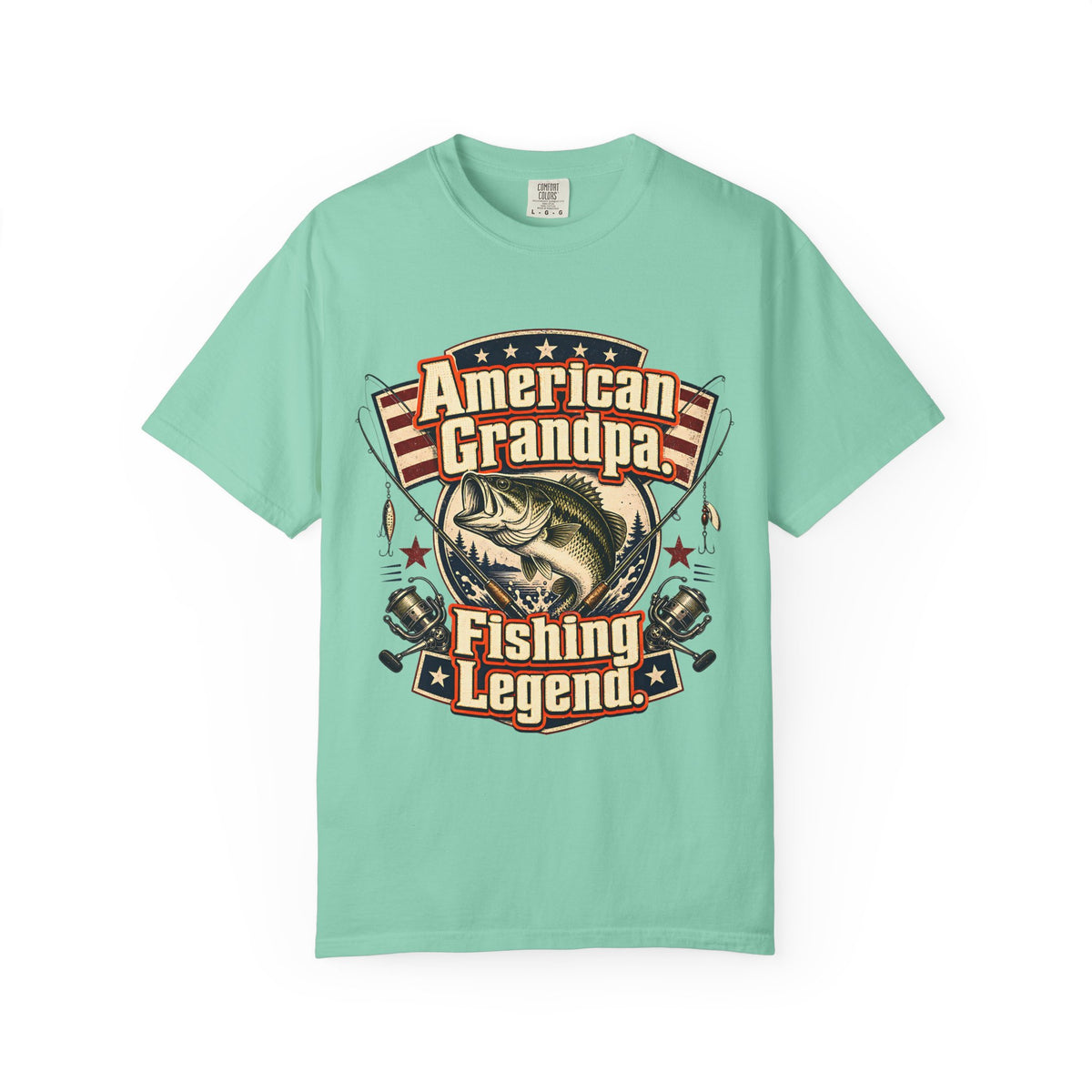American Grandpa Fishing Legend Shirt – Patriotic Bass Fishing T-Shirt