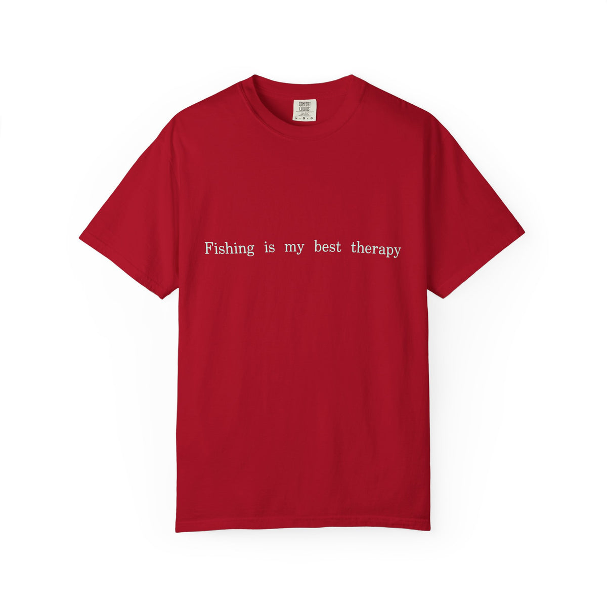 Fishing Is My Best Therapy Unisex T-Shirt, Minimalist Fishing Quote Tee, Angler Gift