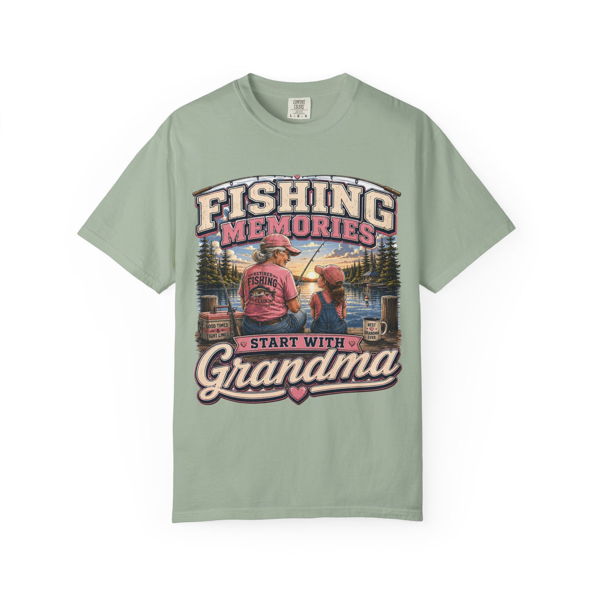 Fishing Memories Start With Grandma Shirt | Grandma Fishing T-Shirt | Fishing Grandma Gift | Granddaughter Fishing Shirt