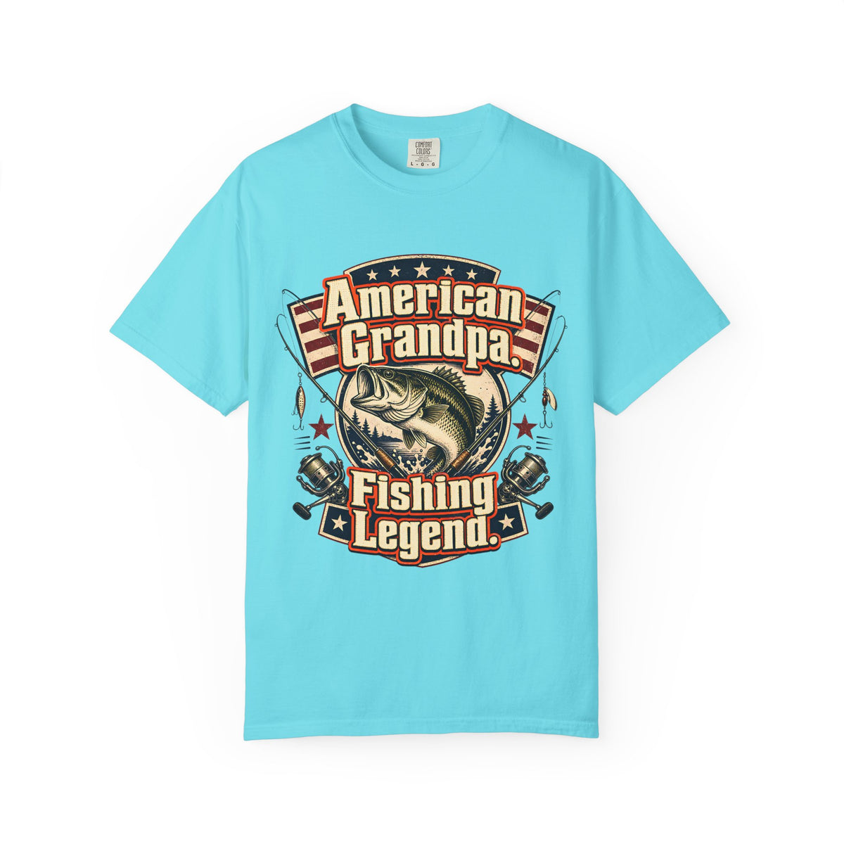 American Grandpa Fishing Legend Shirt – Patriotic Bass Fishing T-Shirt
