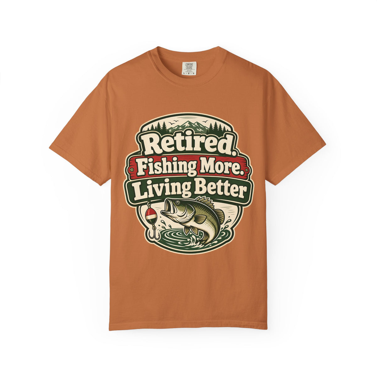 Retired Fishing More Living Better Shirt | Retirement Fishing T-Shirt | Retired Fisherman Gift | Bass Fishing Tee | Retirement Gift for Dad Grandpa