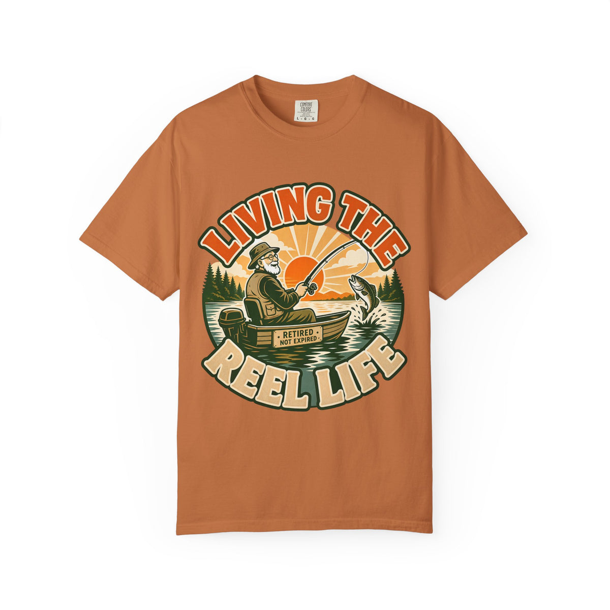 Living the Reel Life Retired Fisherman Shirt – Retired Not Expired Fishing T-Shirt
