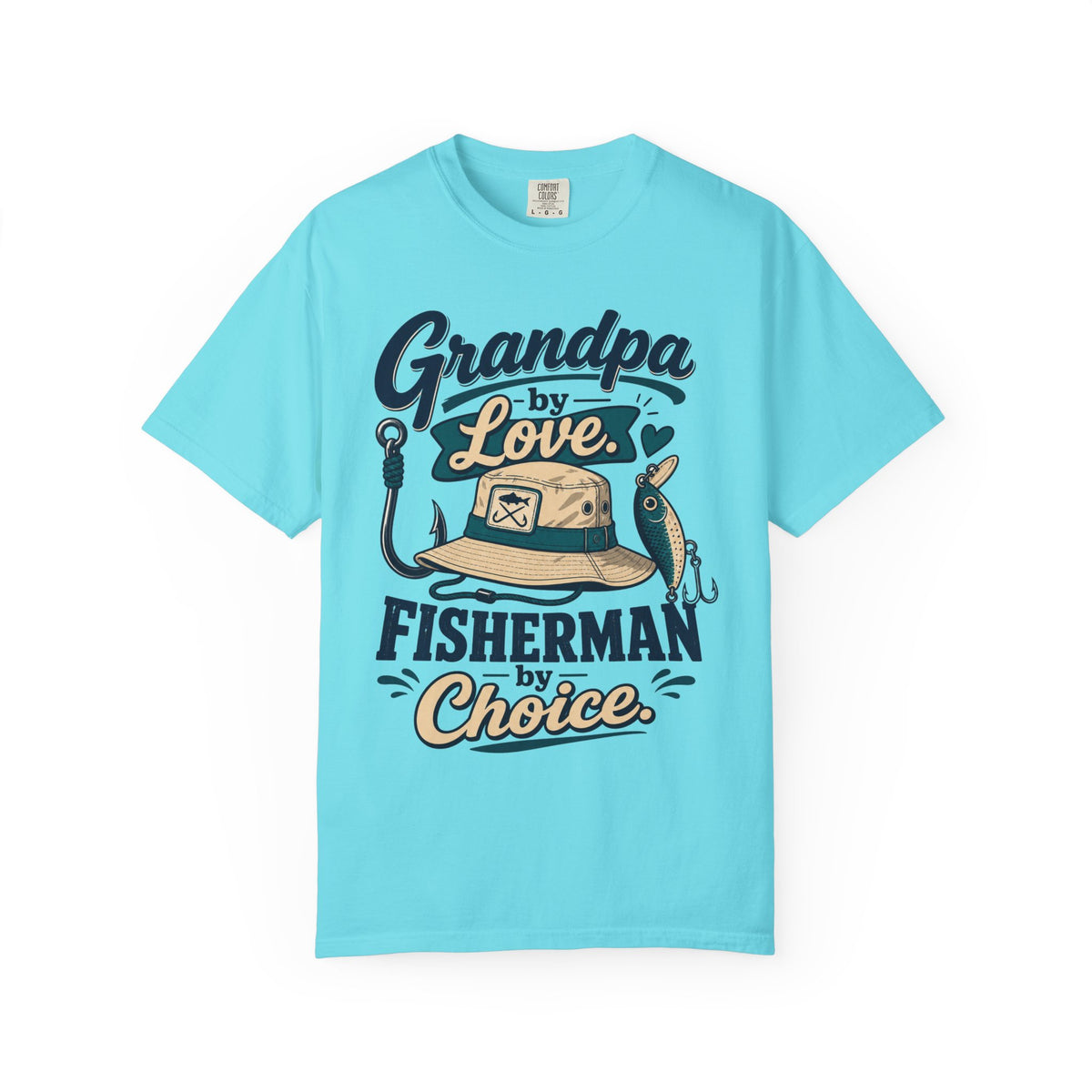 Grandpa by Love Fisherman by Choice Fishing Grandpa T-Shirt