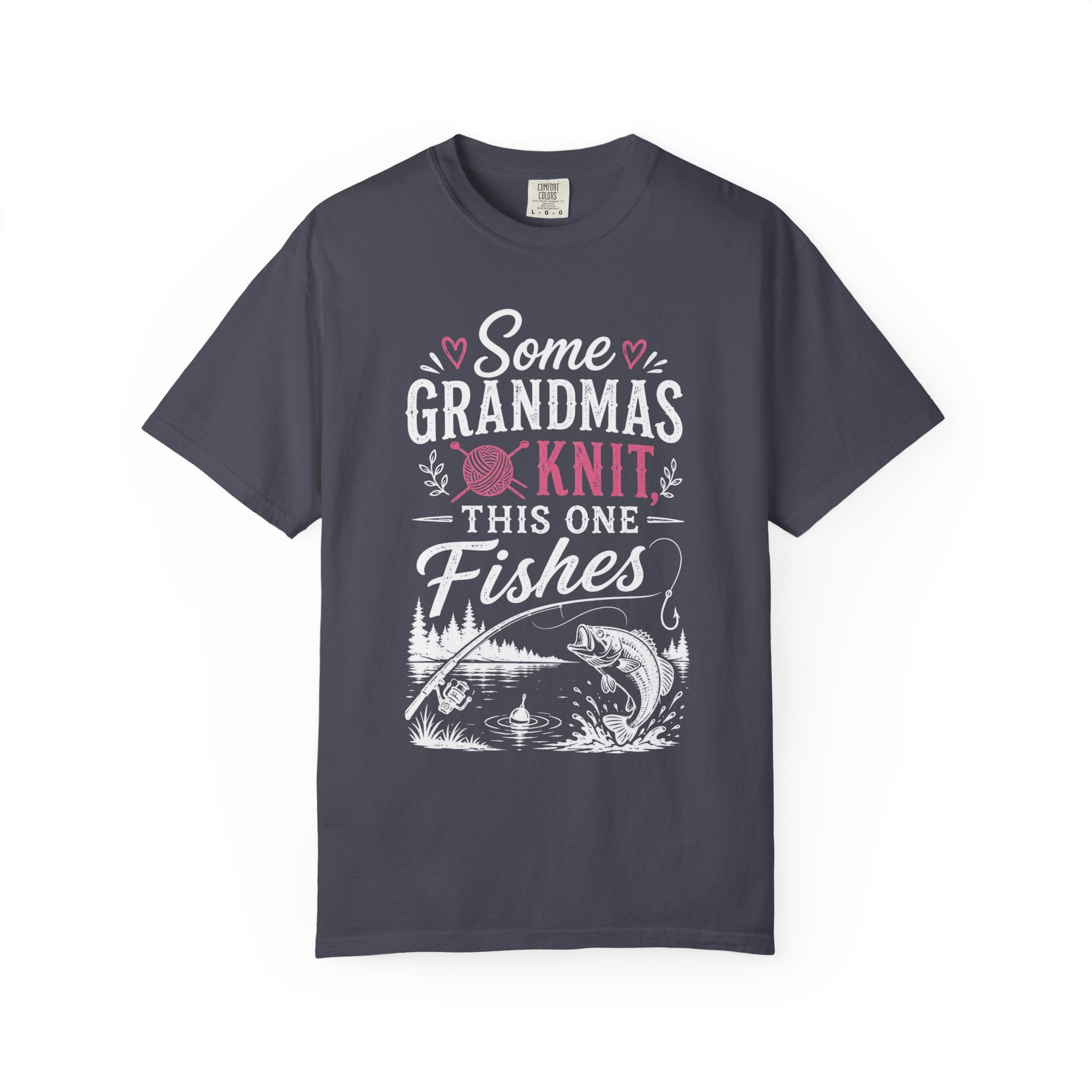 Some Grandmas Knit This One Fishes Shirt | Funny Fishing Grandma T-Shirt | Grandma Fishing Gift
