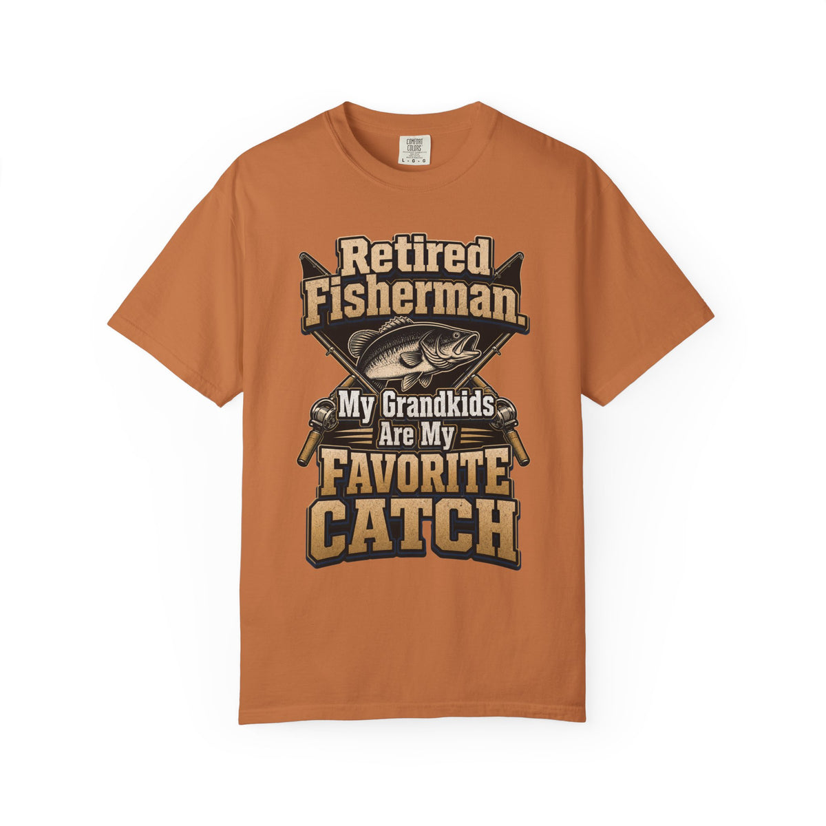 Retired Fisherman Grandpa Shirt – My Grandkids Are My Favorite Catch Fishing T-Shirt, Retirement Gift for Grandpa
