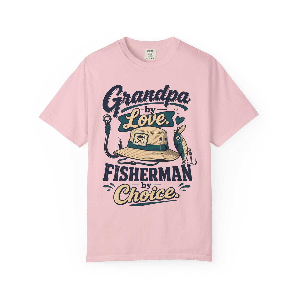 Grandpa by Love Fisherman by Choice Fishing Grandpa T-Shirt