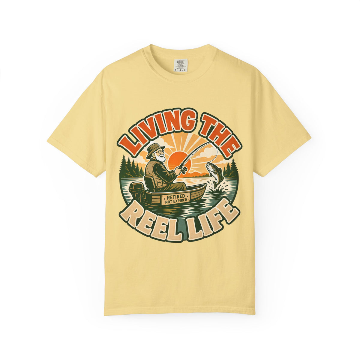 Living the Reel Life Retired Fisherman Shirt – Retired Not Expired Fishing T-Shirt