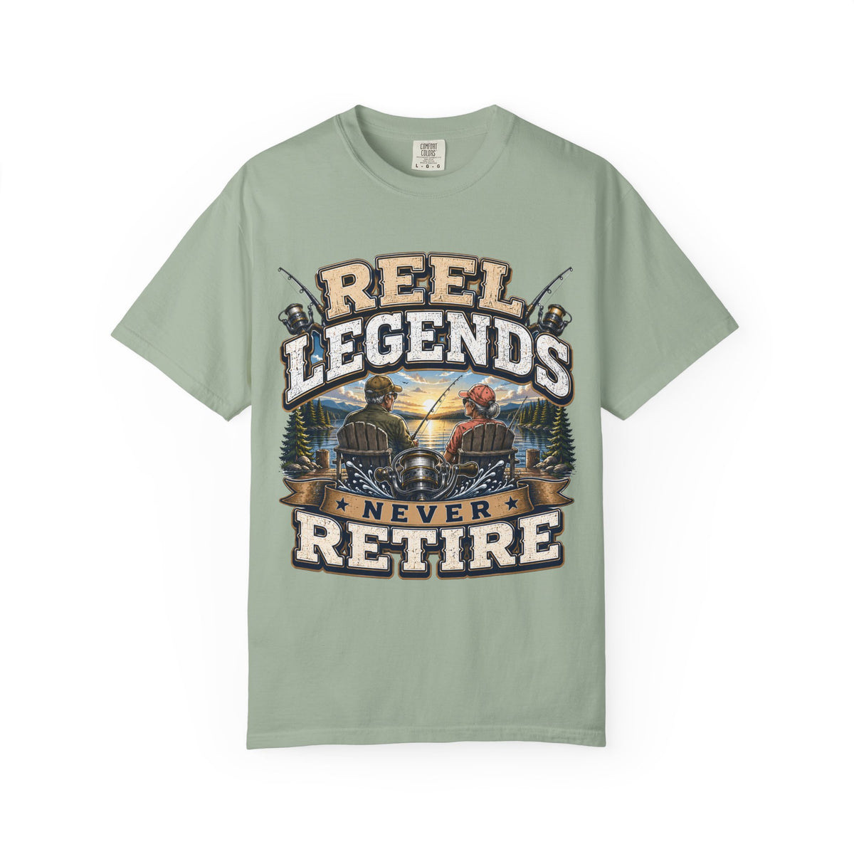 Reel Legends Never Retire Fishing T-Shirt – Vintage Angler Shirt