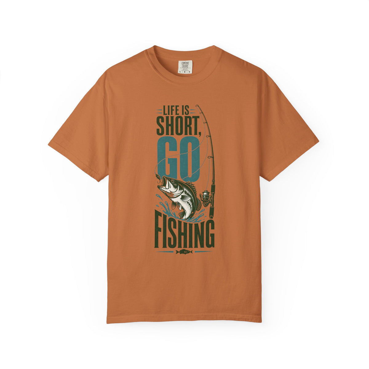Life Is Short Go Fishing Shirt | Vintage Bass Fishing T-Shirt | Unisex Fishing Tee | Grandpa Grandma Fishing Gift | Fisherman Graphic Tee