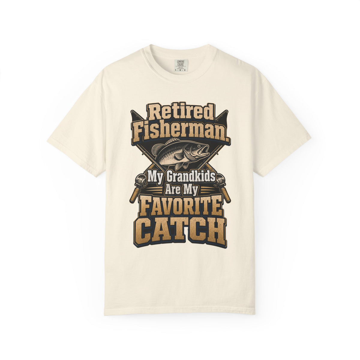 Retired Fisherman Grandpa Shirt – My Grandkids Are My Favorite Catch Fishing T-Shirt, Retirement Gift for Grandpa