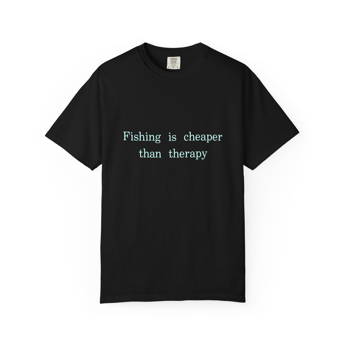 Fishing Is Cheaper Than Therapy T-Shirt, Funny Fishing Shirt, Minimalist Angler Gift, Unisex Fisherman Tee