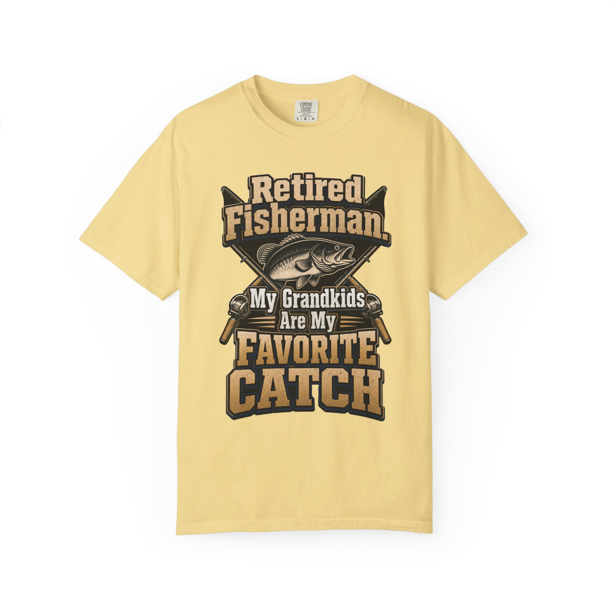 Retired Fisherman Grandpa Shirt – My Grandkids Are My Favorite Catch Fishing T-Shirt, Retirement Gift for Grandpa