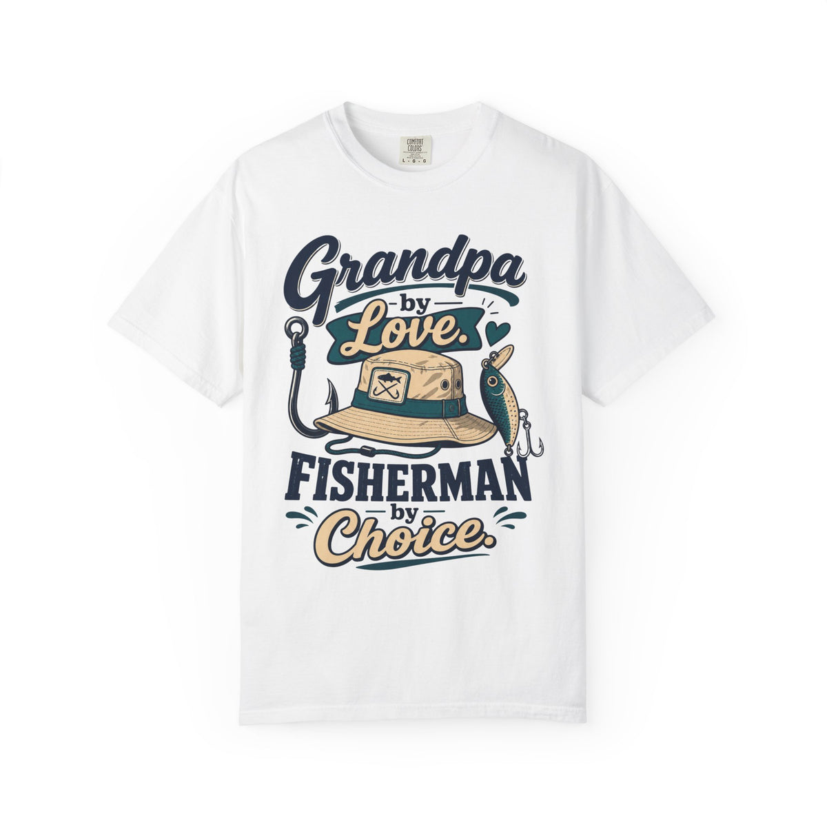 Grandpa by Love Fisherman by Choice Fishing Grandpa T-Shirt