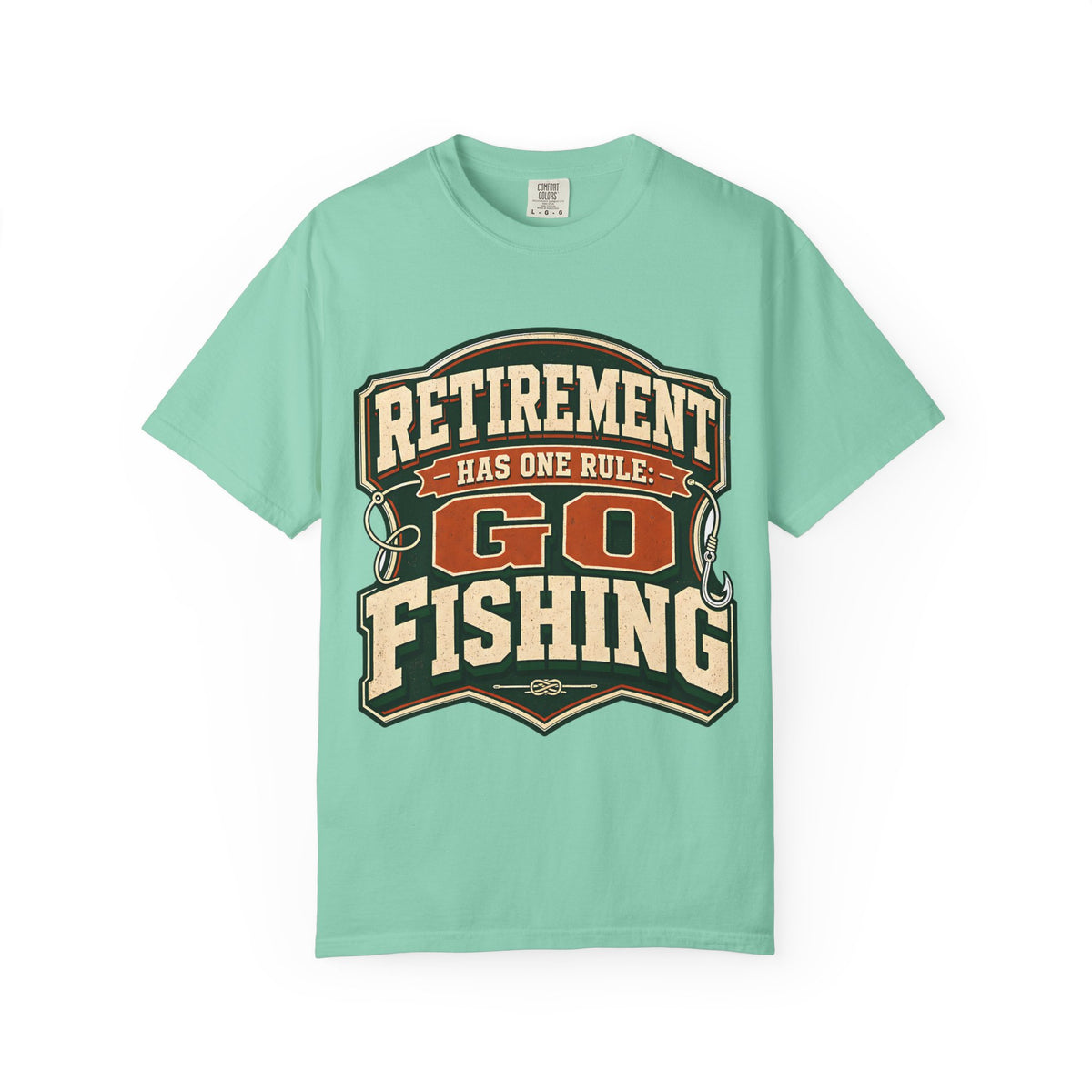 Retirement Has One Rule Go Fishing – Funny Retired Fisherman T-Shirt, Fishing Retirement Gift, Unisex Fishing Shirt
