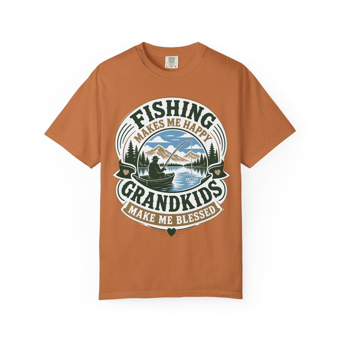 Fishing Grandpa Shirt | Fishing Makes Me Happy Grandkids Make Me Blessed | Grandpa Fishing Gift