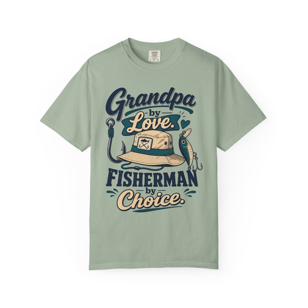 Grandpa by Love Fisherman by Choice Fishing Grandpa T-Shirt