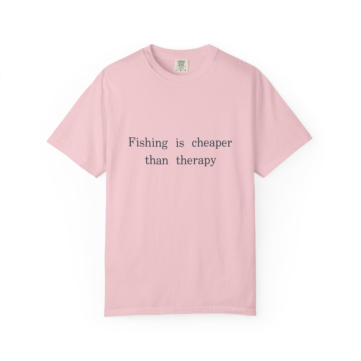 Fishing Is Cheaper Than Therapy T-Shirt, Funny Fishing Shirt, Minimalist Angler Gift, Unisex Fisherman Tee