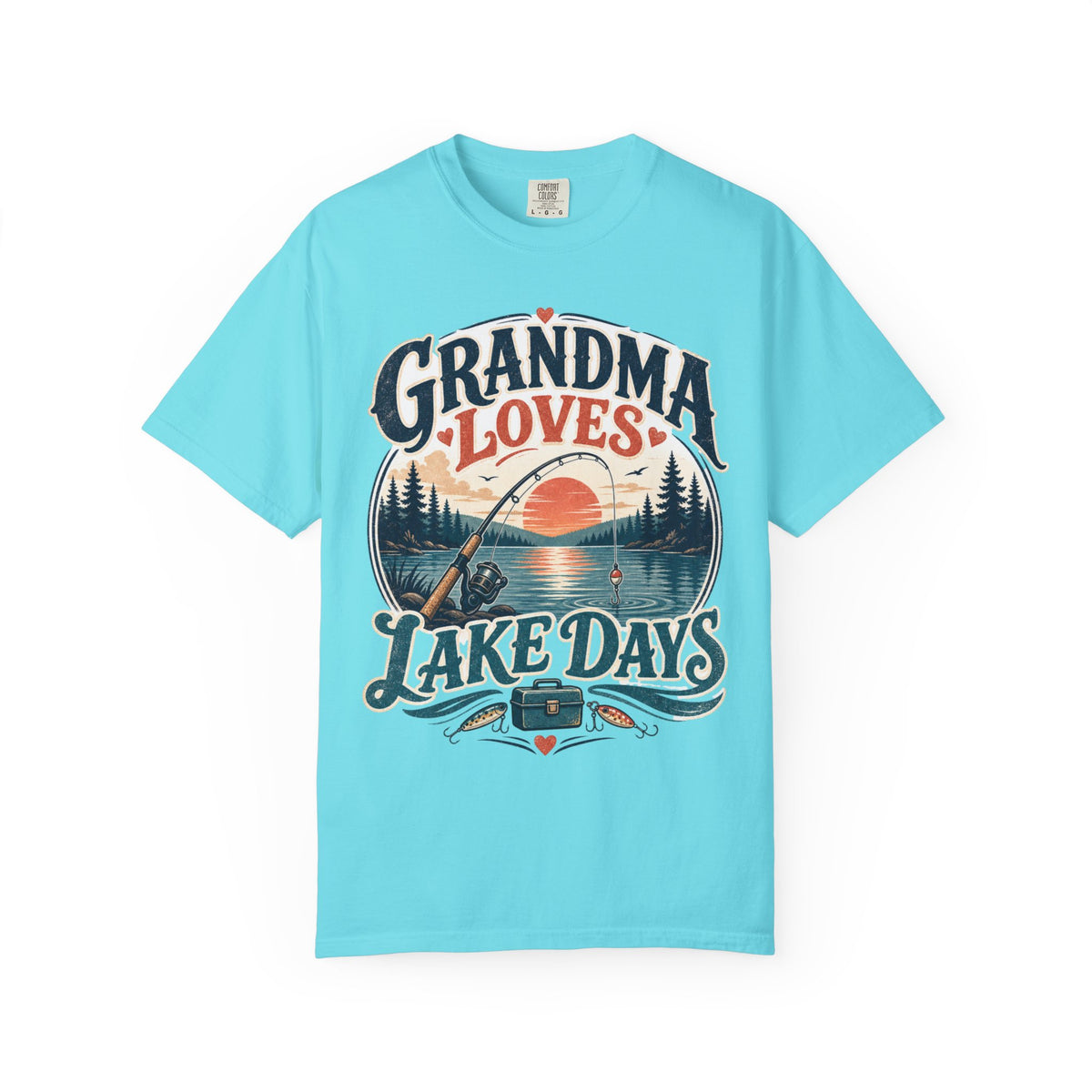 Grandma Loves Lake Days Fishing Shirt – Vintage Fishing Grandma T-Shirt, Lake Life Gift for Grandma
