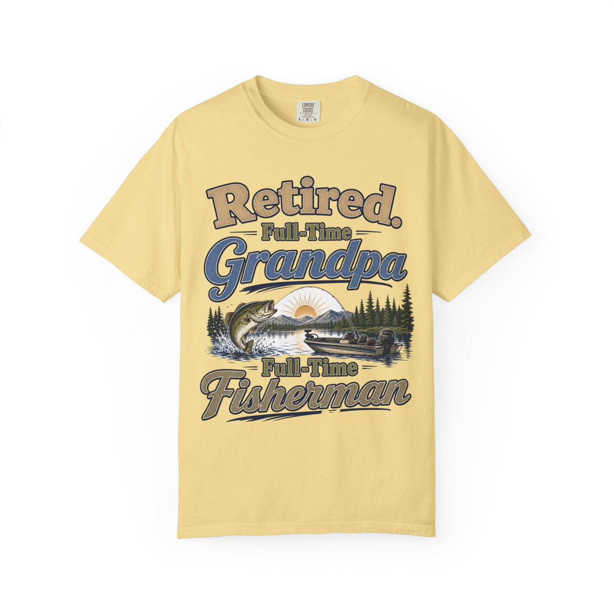 Retired Full-Time Grandpa Fishing Shirt – Vintage Bass Fishing T-Shirt