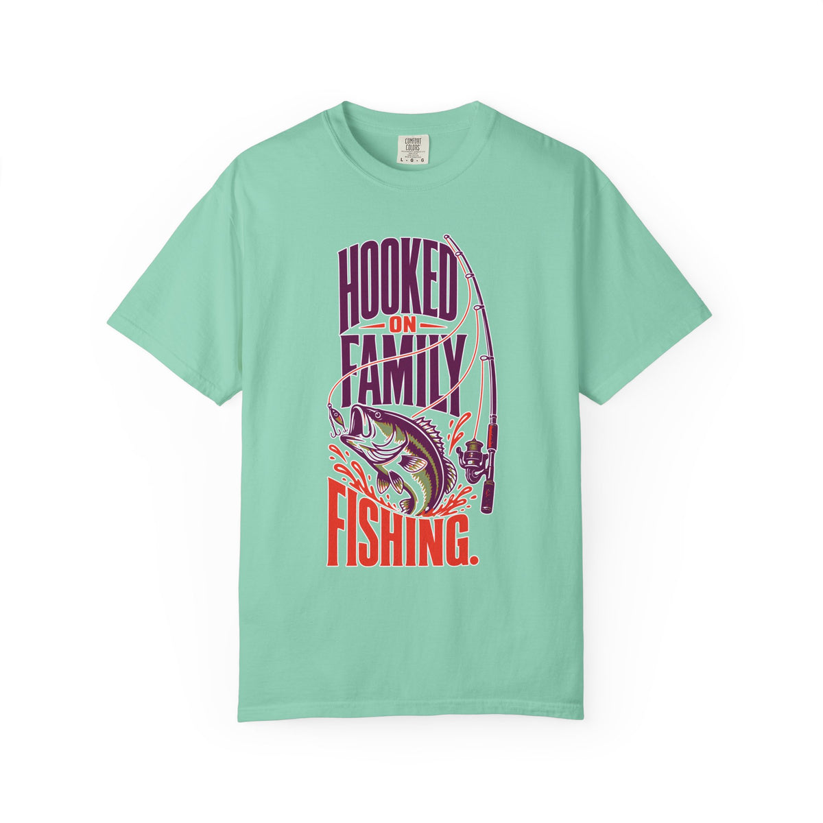 Hooked on Family Fishing T-Shirt | Family Fishing Gift | Grandpa Grandma Mom Dad Fishing Shirt