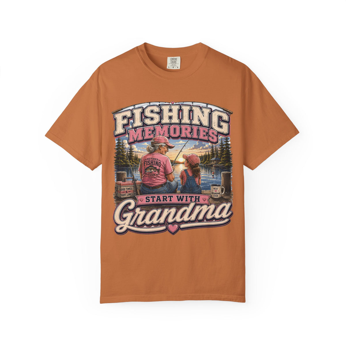 Fishing Memories Start With Grandma Shirt | Grandma Fishing T-Shirt | Fishing Grandma Gift | Granddaughter Fishing Shirt