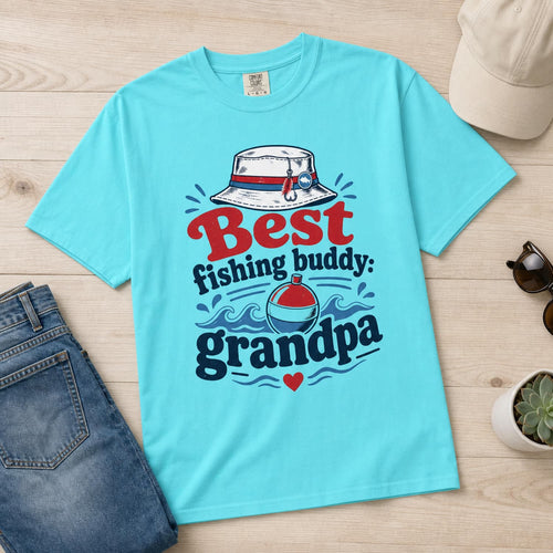 Best Fishing Buddy Grandpa Shirt | Fishing Grandpa Gift | Father's Day Fishing T-Shirt | Grandpa Fishing Tee | Retirement Gift for Grandpa