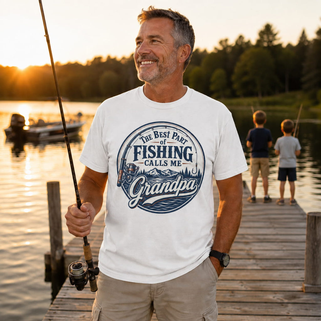The Best Part of Fishing Calls Me Grandpa Shirt, Grandpa Fishing T-Shirt, Fishing Grandpa Gift, Father's Day Fishing Tee, Bass Fishing Shirt, Lake Life Unisex Tee