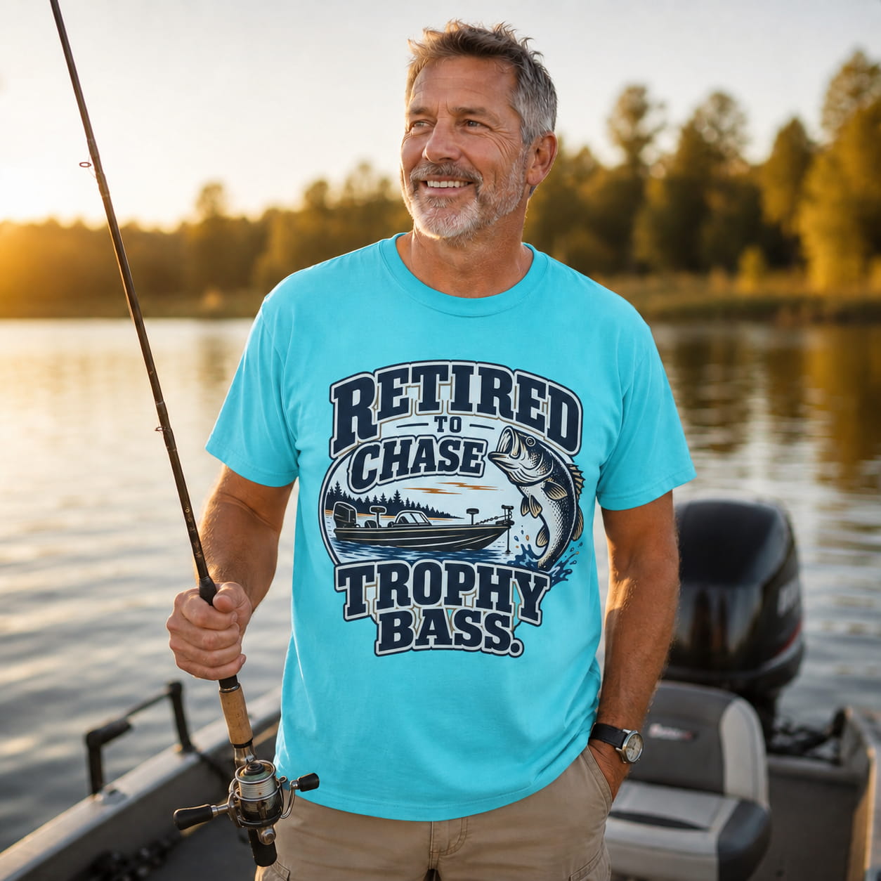 Retired to Chase Trophy Bass Shirt, Retirement Fishing Gift, Bass Fishing T-Shirt, Grandpa Fishing Tee, Grandma Fishing Shirt, Retired Fisherman Gift, Unisex Lake Life Tee