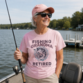 Fishing Grandma Retired Not My Problem Shirt | Funny Retirement Fishing T-Shirt for Women