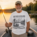 Retired Anglers Grandpa's Fishing Club Shirt | Vintage Fishing T-Shirt | Retirement Gift for Grandpa