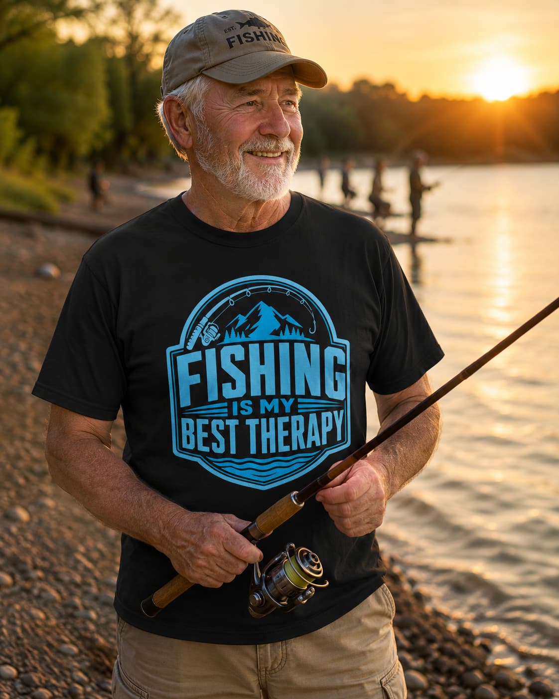 Fishing Is My Best Therapy Unisex T-Shirt, Funny Fishing Shirt, Angler Gift, Fisherman Outdoor Tee