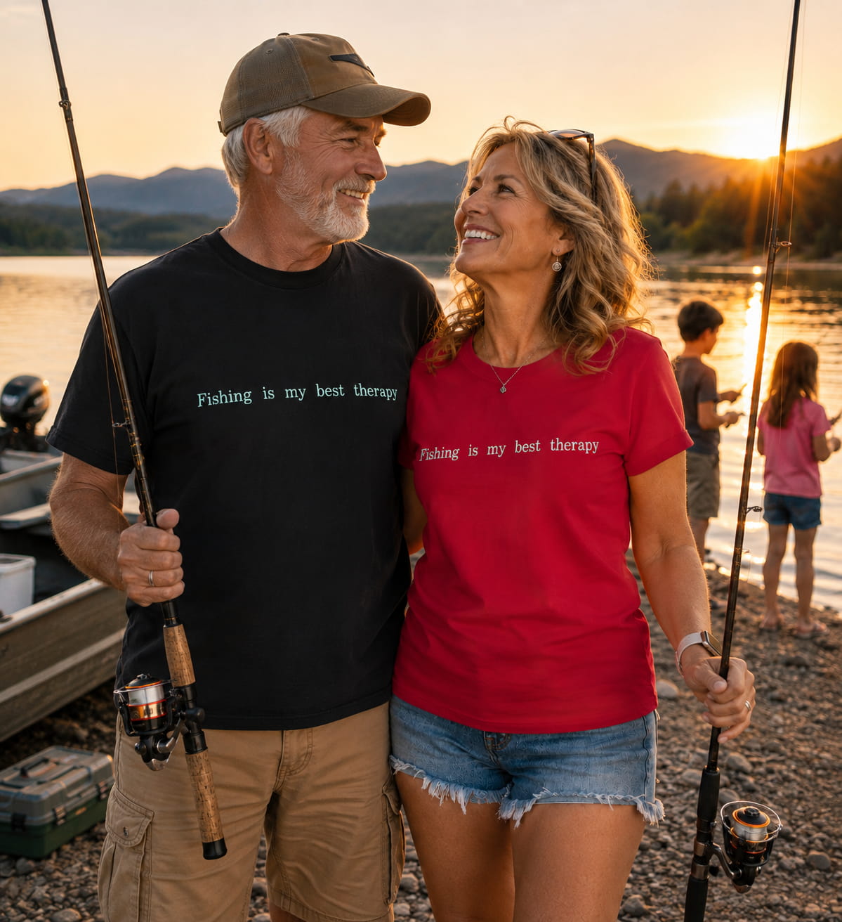 Fishing Is My Best Therapy Unisex T-Shirt, Minimalist Fishing Quote Tee, Angler Gift