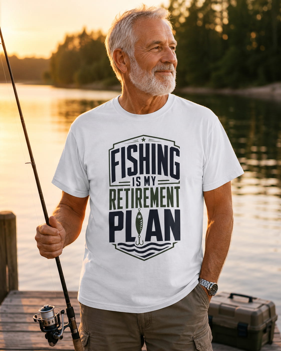 Fishing Is My Retirement Plan T-Shirt | Funny Retirement Fishing Shirt | Angler Retirement Gift