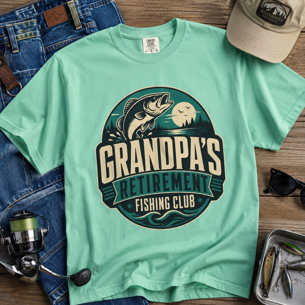 Grandpa's Retirement Fishing Club T-Shirt – Funny Retired Fisherman Gift