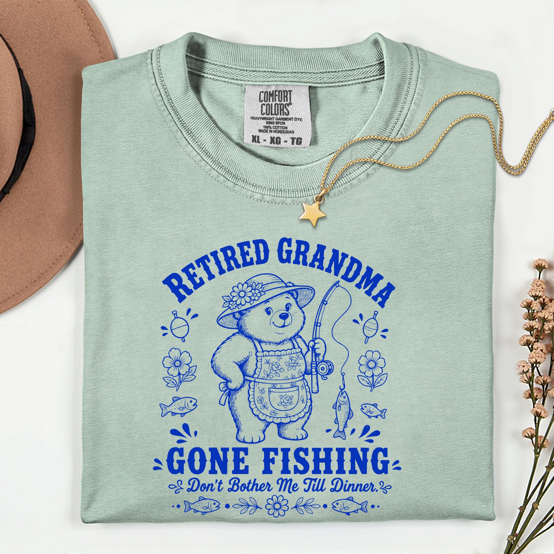 Retired Grandma Gone Fishing Shirt | Funny Fishing Grandma T-Shirt | Retirement Gift for Grandma