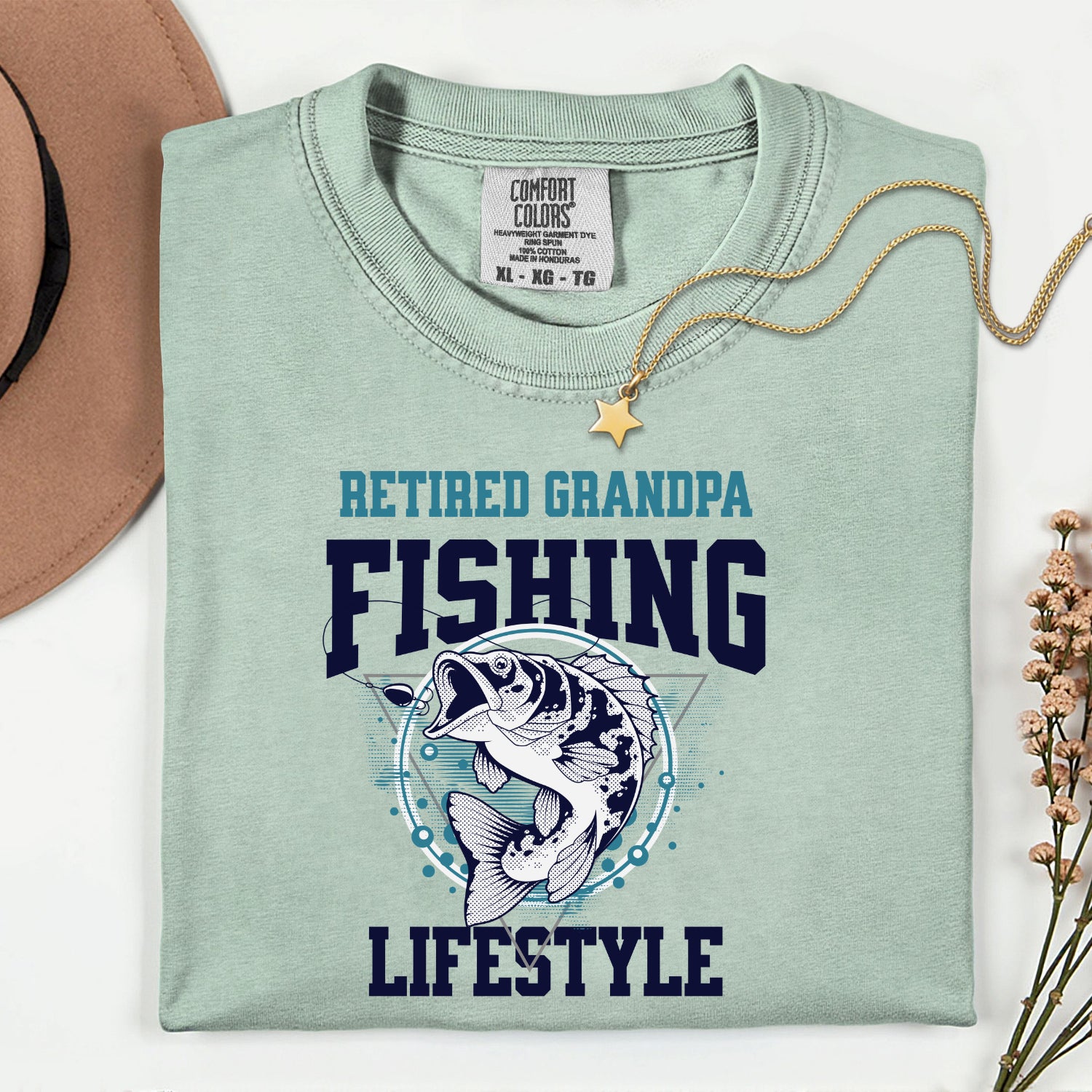 Retired Grandpa Fishing Lifestyle Shirt | Funny Bass Fishing T-Shirt | Retirement Gift for Grandpa