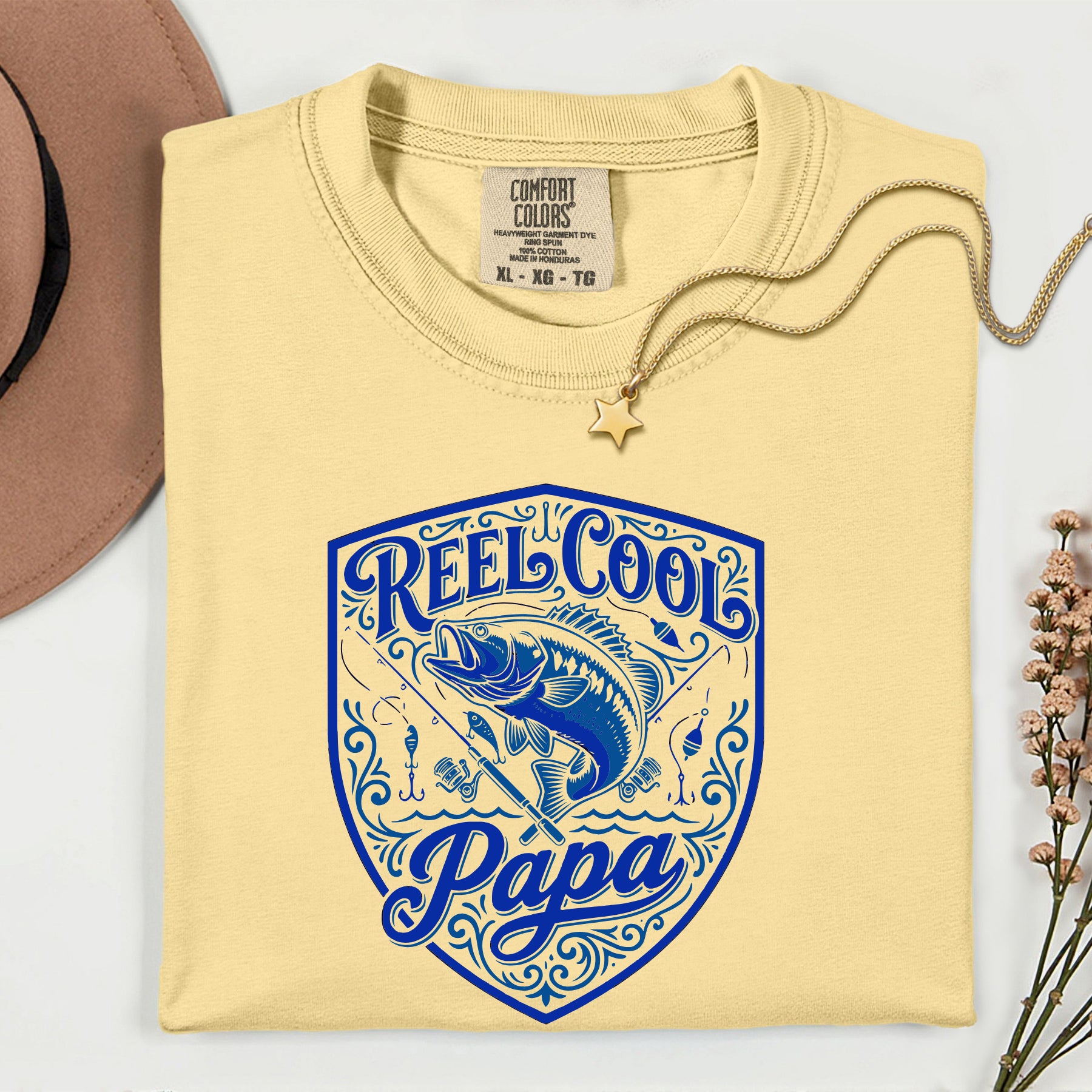 Reel Cool Papa Fishing Shirt | Vintage Bass Fisherman T-Shirt | Dad & Grandpa Fishing Gift