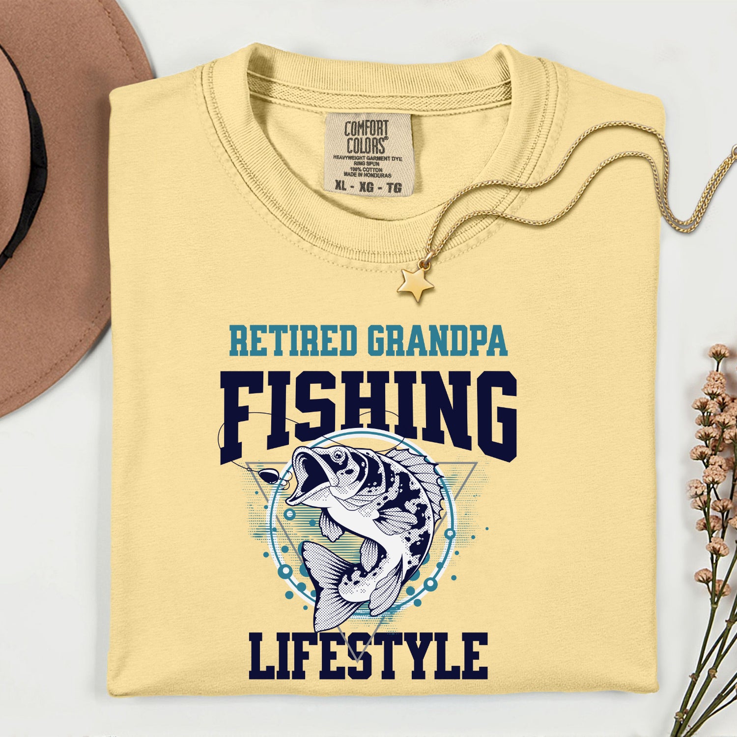 Retired Grandpa Fishing Lifestyle Shirt | Funny Bass Fishing T-Shirt | Retirement Gift for Grandpa