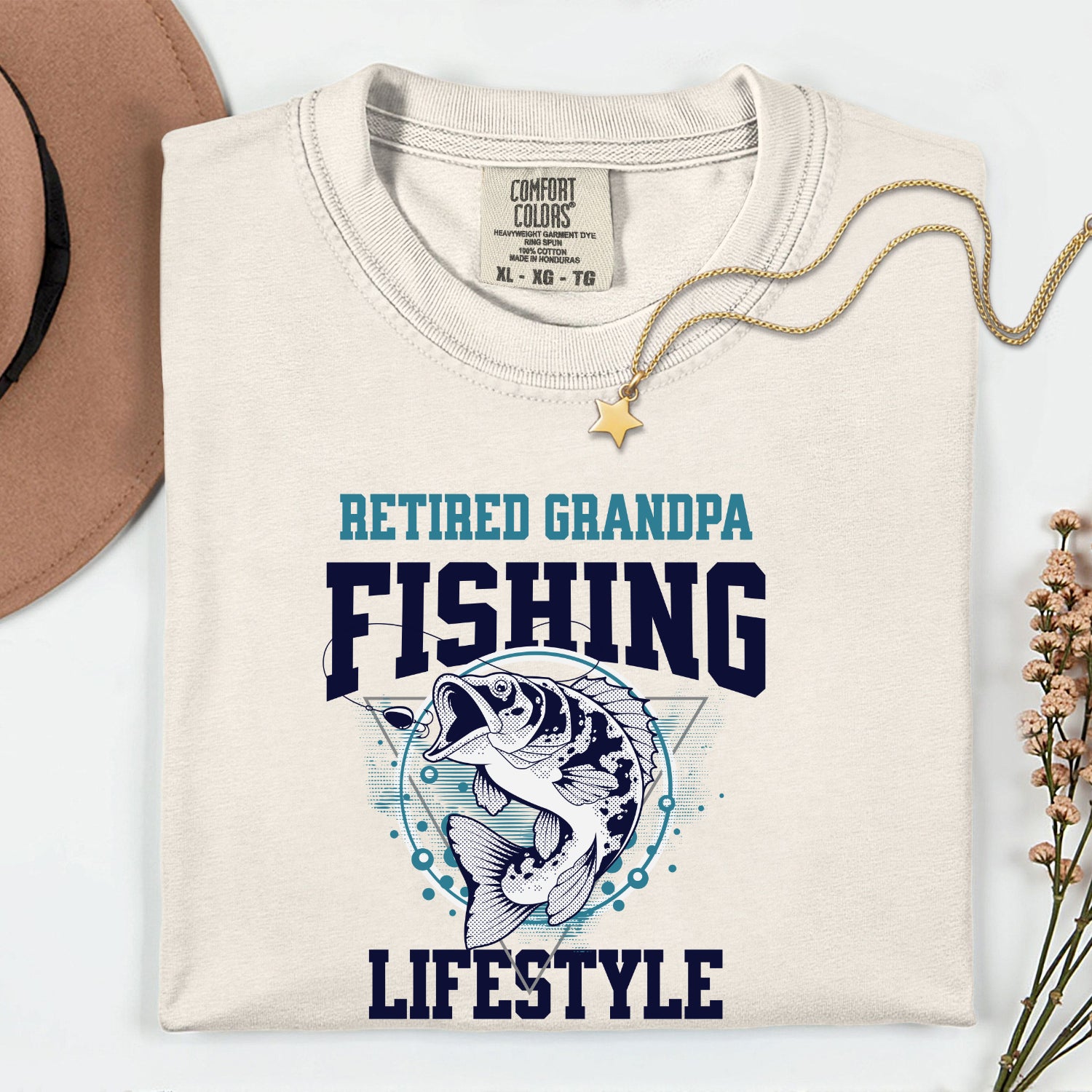 Retired Grandpa Fishing Lifestyle Shirt | Funny Bass Fishing T-Shirt | Retirement Gift for Grandpa