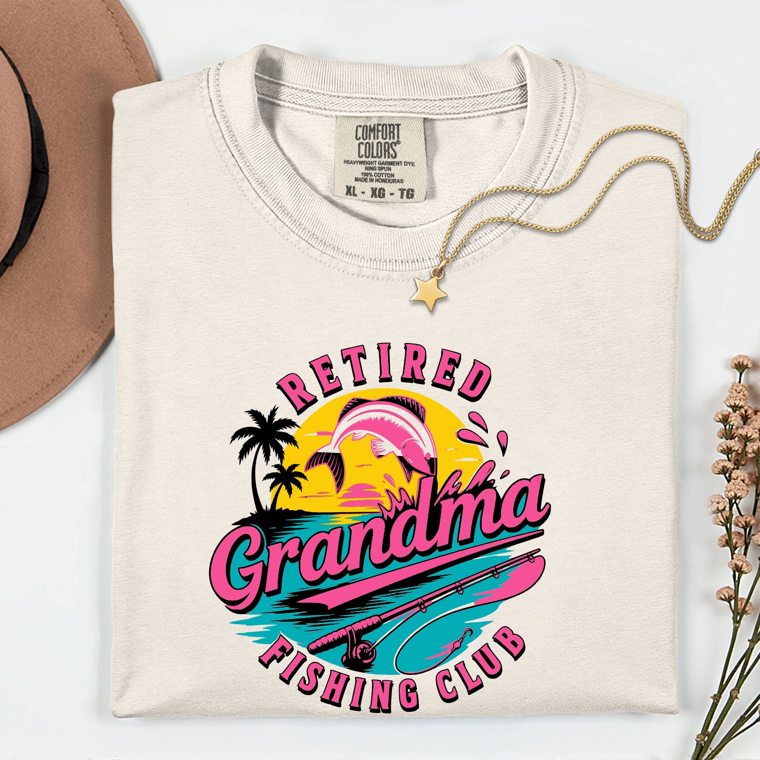 Retired Grandma Fishing Club Shirt | Funny Women's Retirement Fishing T-Shirt | Grandma Fishing Gift
