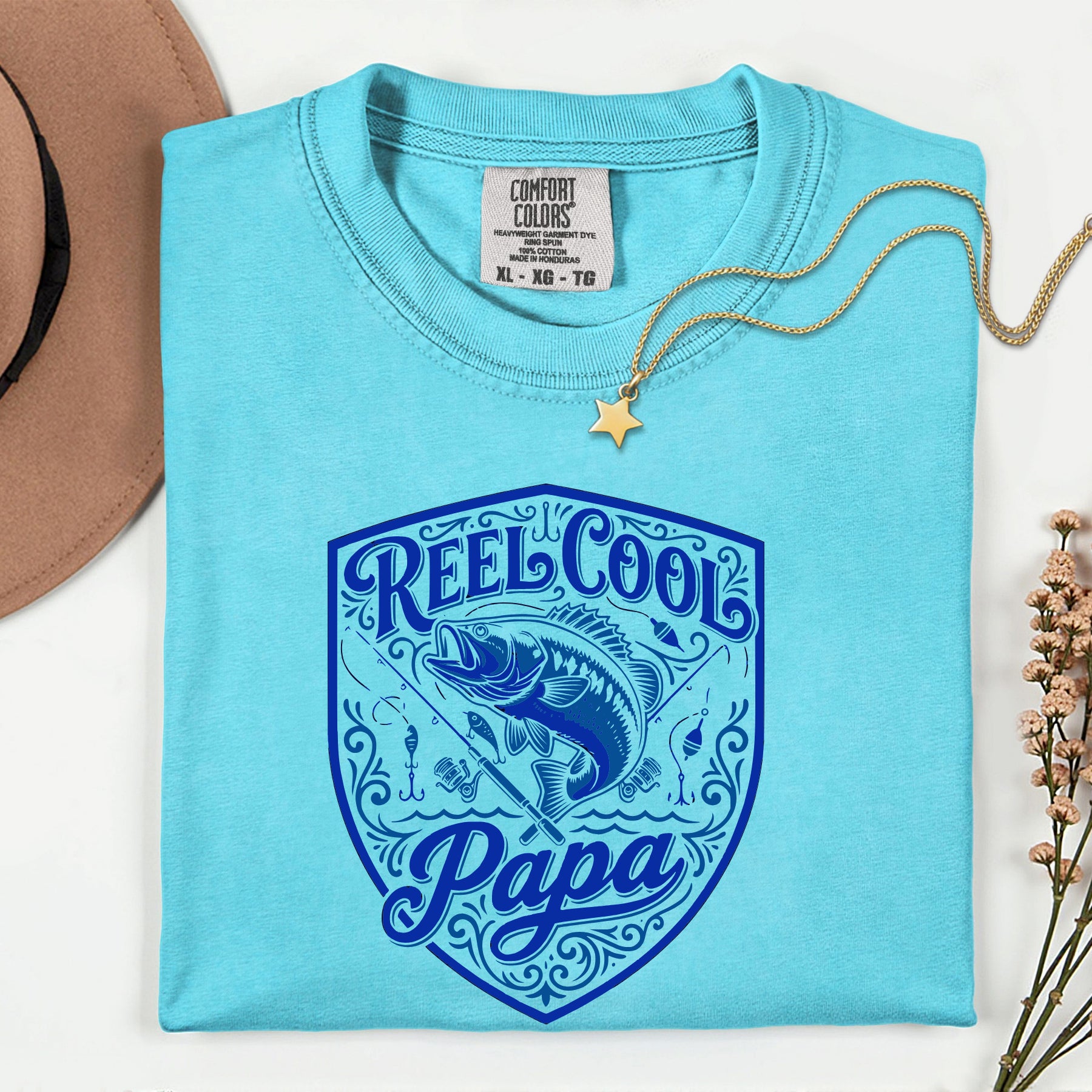 Reel Cool Papa Fishing Shirt | Vintage Bass Fisherman T-Shirt | Dad & Grandpa Fishing Gift