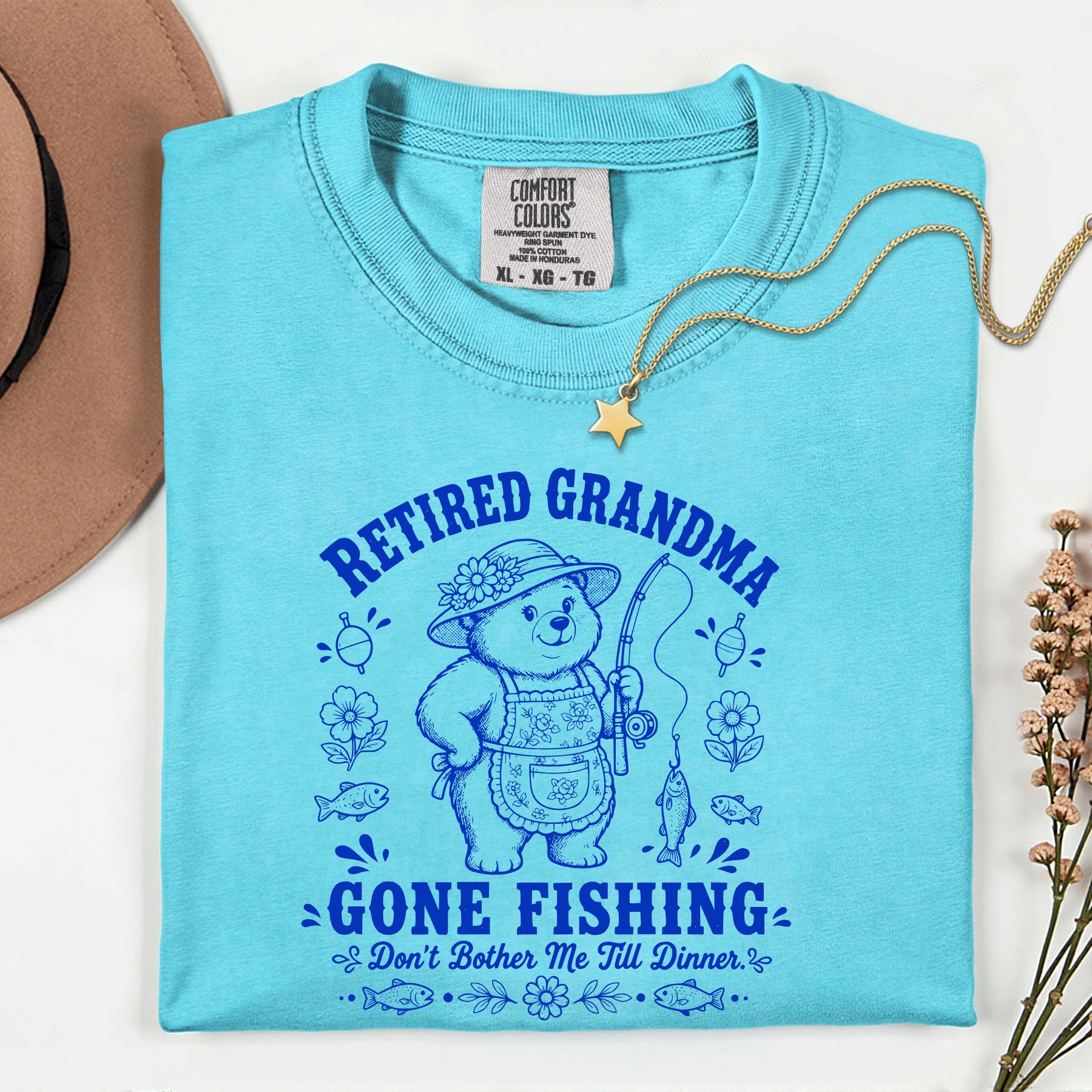 Retired Grandma Gone Fishing Shirt | Funny Fishing Grandma T-Shirt | Retirement Gift for Grandma