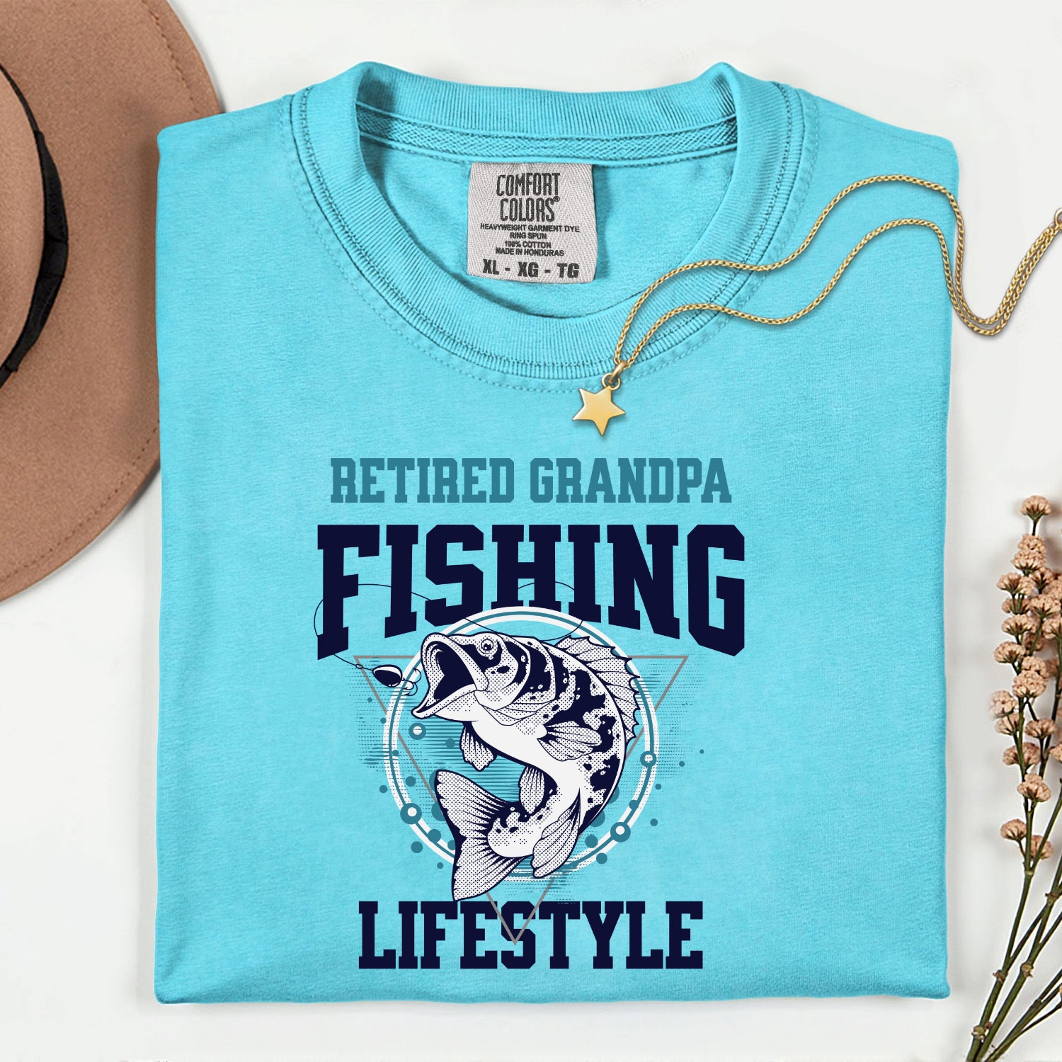 Retired Grandpa Fishing Lifestyle Shirt | Funny Bass Fishing T-Shirt | Retirement Gift for Grandpa