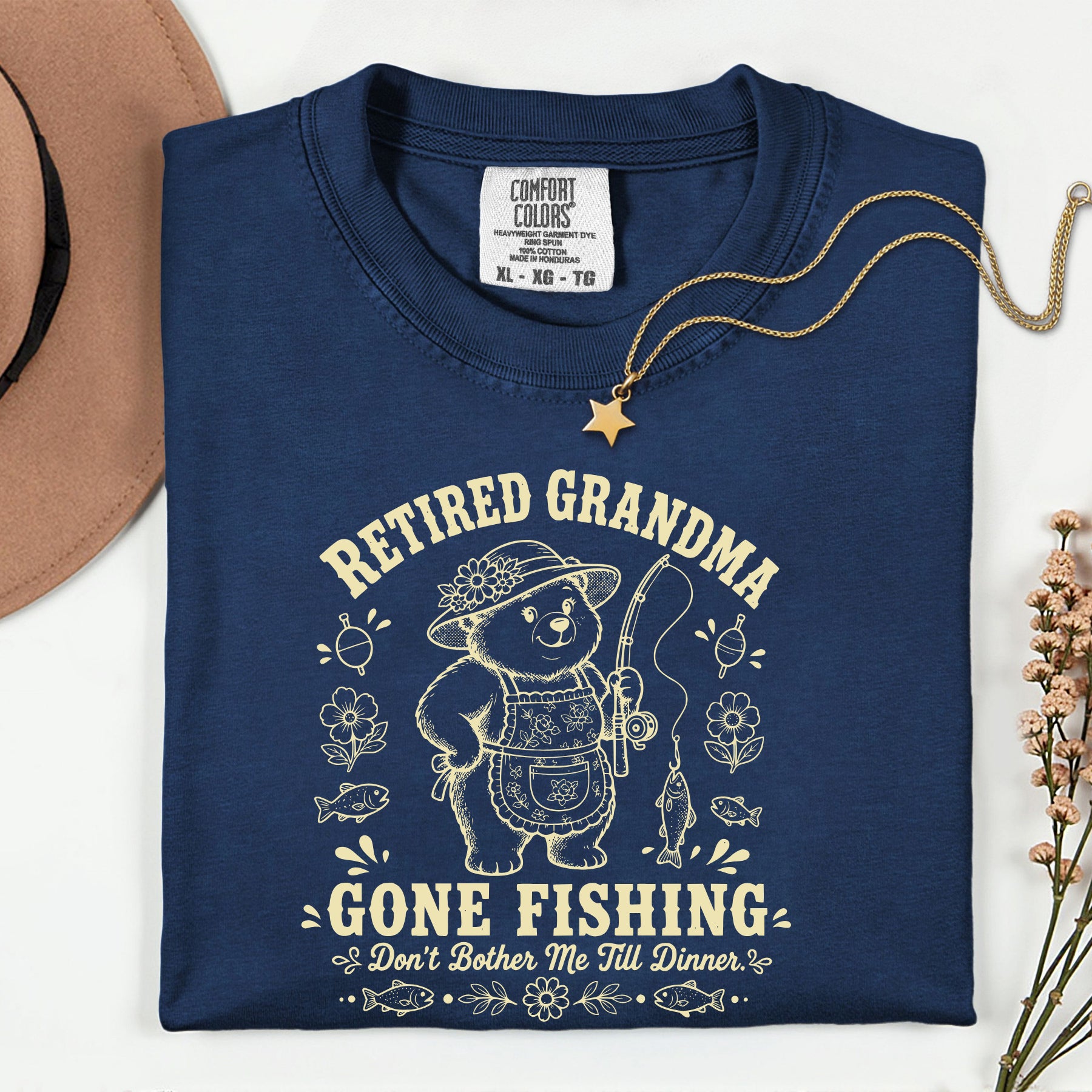 Retired Grandma Gone Fishing Shirt | Funny Fishing Grandma T-Shirt | Retirement Gift for Grandma