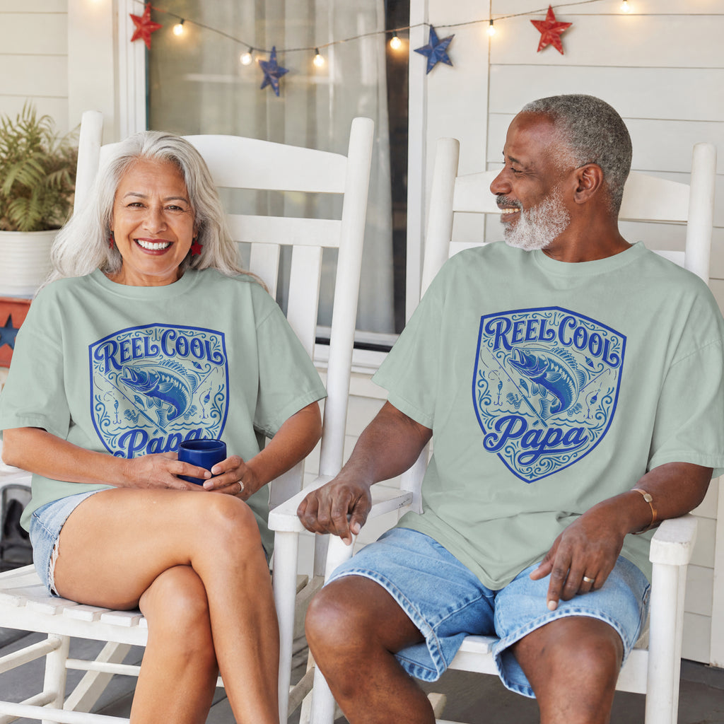 Reel Cool Papa Fishing Shirt | Vintage Bass Fisherman T-Shirt | Dad & Grandpa Fishing Gift